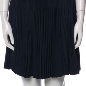 Vince Navy Pleated Skirt